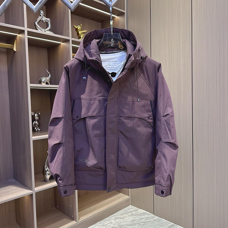 个性拼接工装风棉服青年痞帅外套