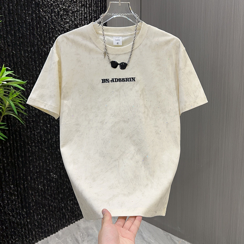 轻奢潮牌高级感小众设计圆领短袖