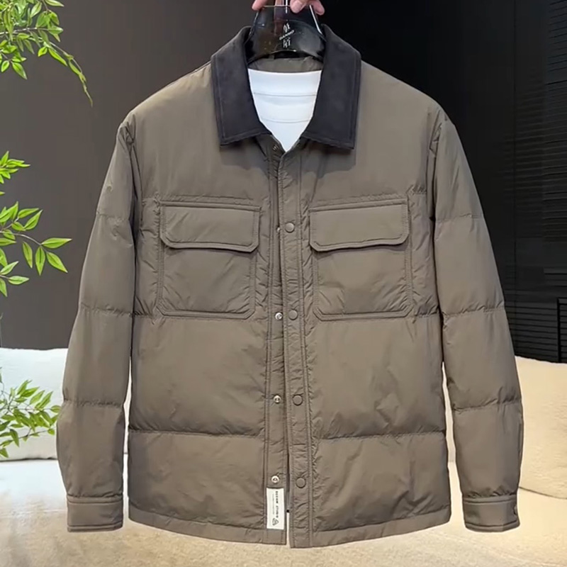 新款高级感痞帅男装休闲羽绒服