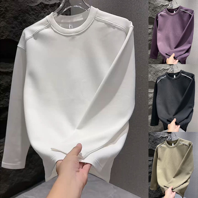 2025新款男士时尚简约纯色卫衣
