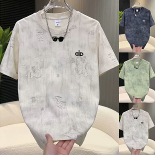 男款扎染短袖t恤2025夏季新款休闲上衣男生圆领宽松帅气潮牌半袖