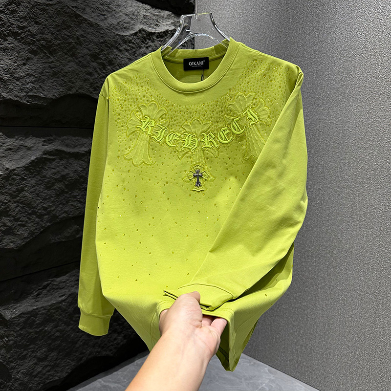 重工刺绣设计男士时尚圆领卫衣