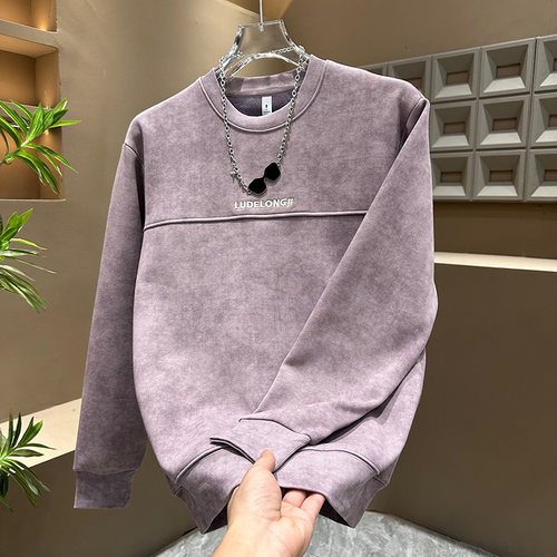 EHW冬季款潮牌刺绣简约加绒卫衣