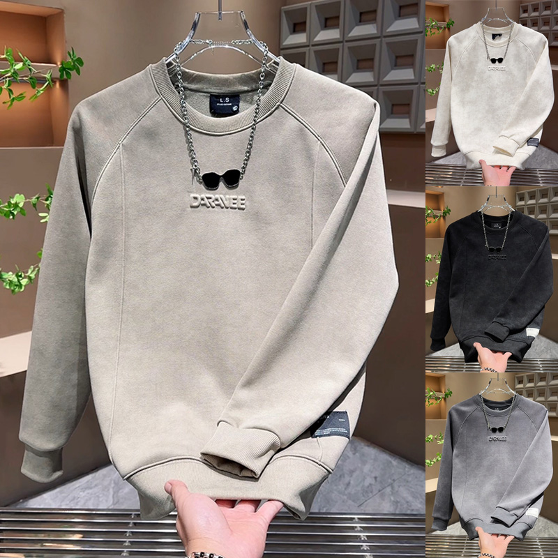 加绒钢印时尚复古轻奢卫衣