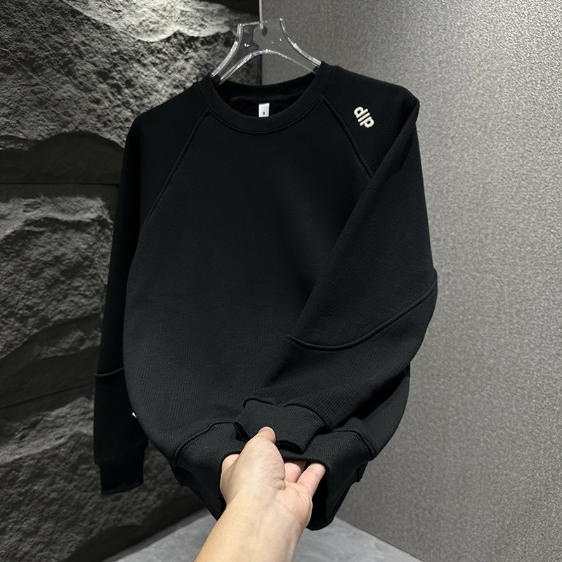 高级感刺绣百搭韩版ins圆领卫衣