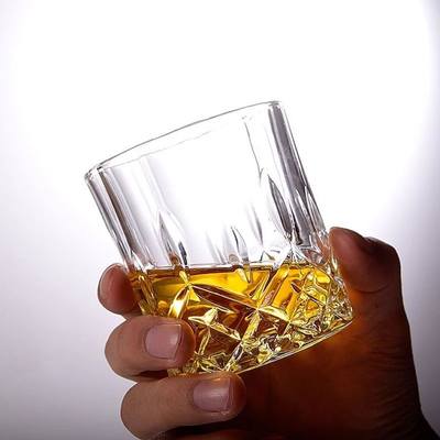 水晶玻璃创意威士忌鸡尾酒杯套装洋酒杯古典杯子不倒翁杯酒吧啤酒