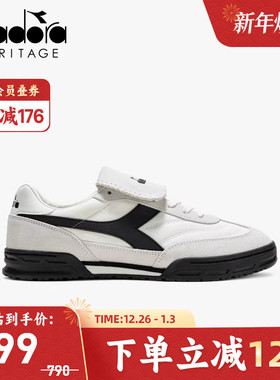 diadora/迪亚多纳德训鞋CHANT情侣时尚翻盖鞋舌皮革拼接休闲板鞋