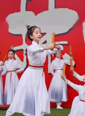少年志朗诵汉服男童壮志少年行儿童演出服古风服古典舞蹈中国风