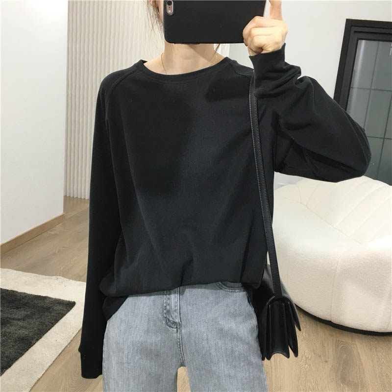 品牌折扣正品女装断码清仓特价不能退换白色长袖T恤女春秋款内搭
