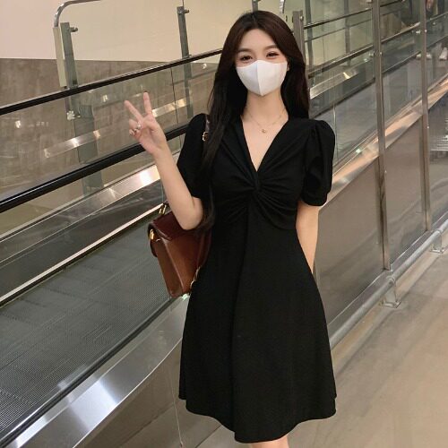 品牌折扣正品女装断码清仓特价不能退换法式赫本风连衣裙子女