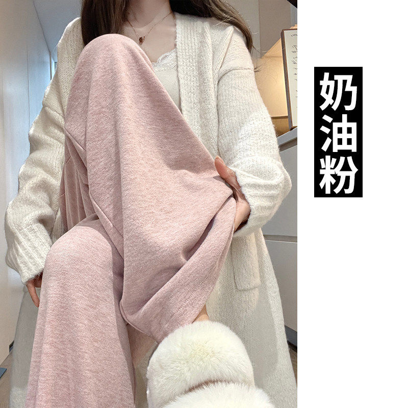 品牌正品女装衣服断码特价清仓 不退换-粉色糯米裤女春秋新款垂坠