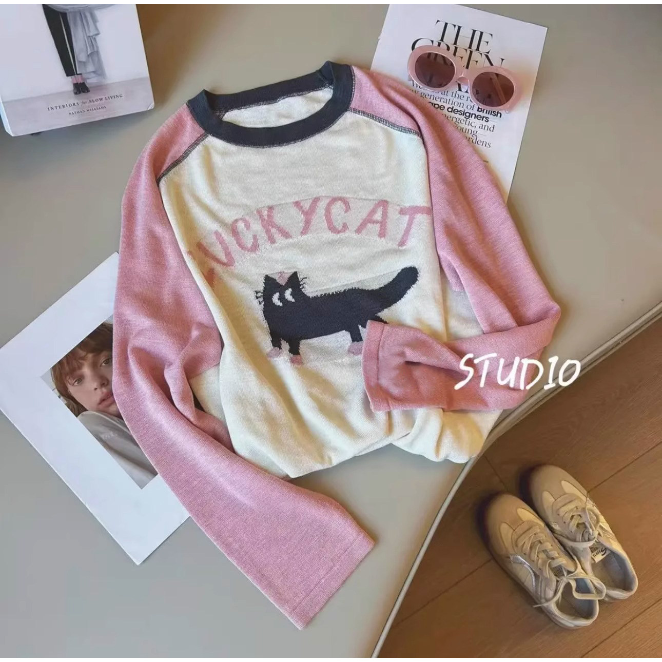 品牌折扣正品女装断码清仓特价不能退换撞色印花长袖T恤女夏季薄