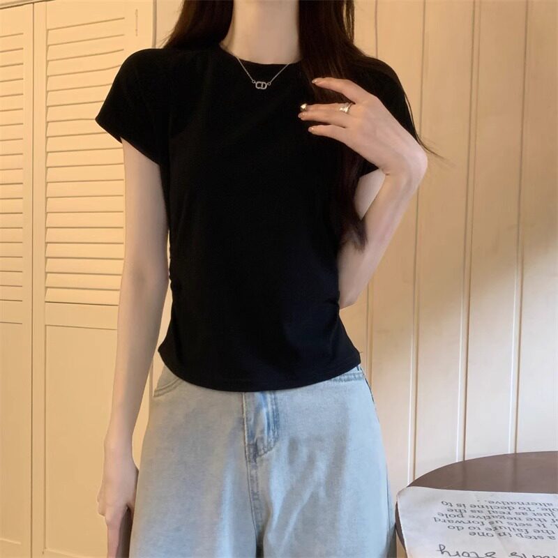 品牌折扣正品女装断码清仓特价不能退换辣妹小心机后背镂空chic短