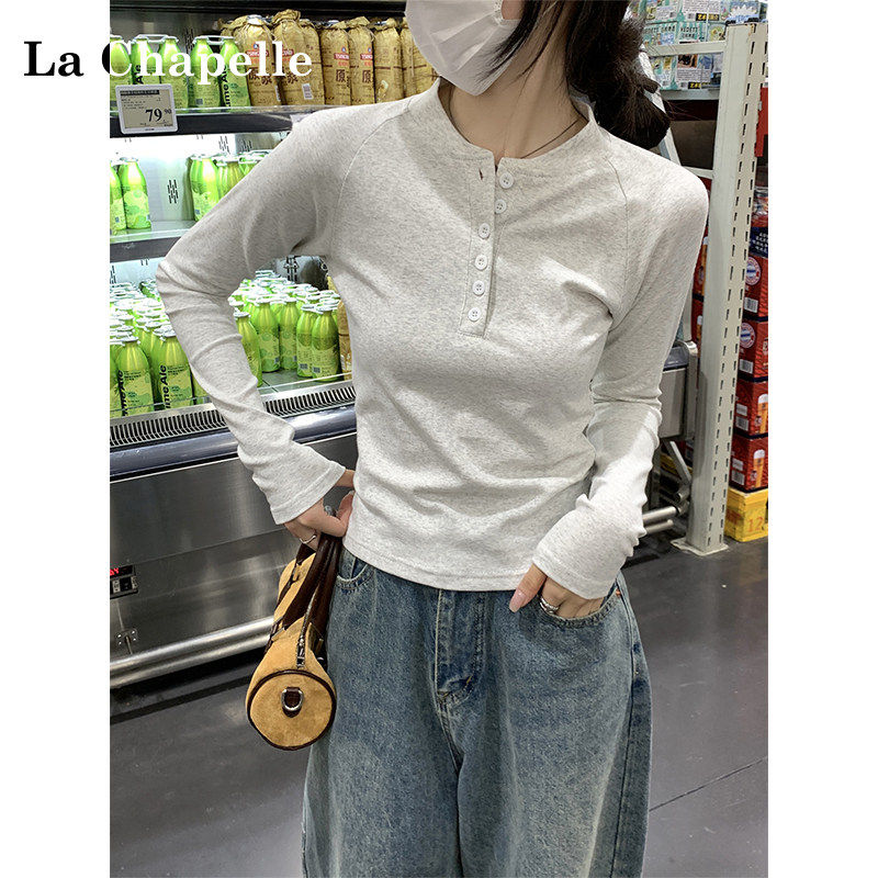 品牌折扣正品女装断码清仓特价不能退换插肩立领长袖T恤女秋季新