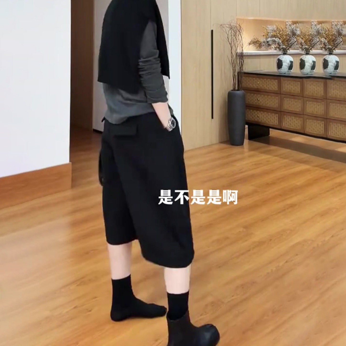 品牌折扣正品女装断码清仓特价不能退换灰色毛呢七分裤女秋冬新款