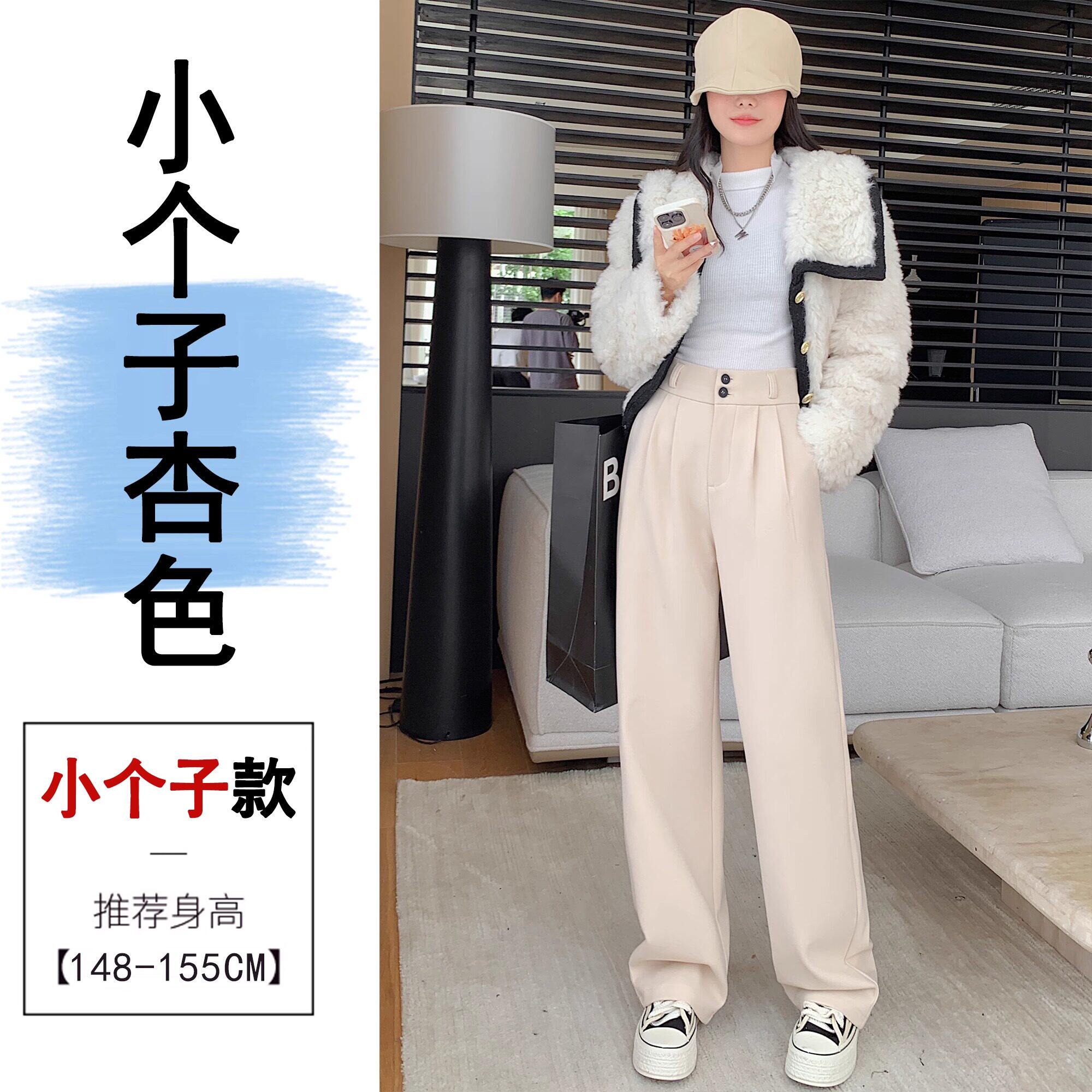 品牌折扣正品女装断码清仓特价不能退换灰色毛呢西装裤女秋冬新