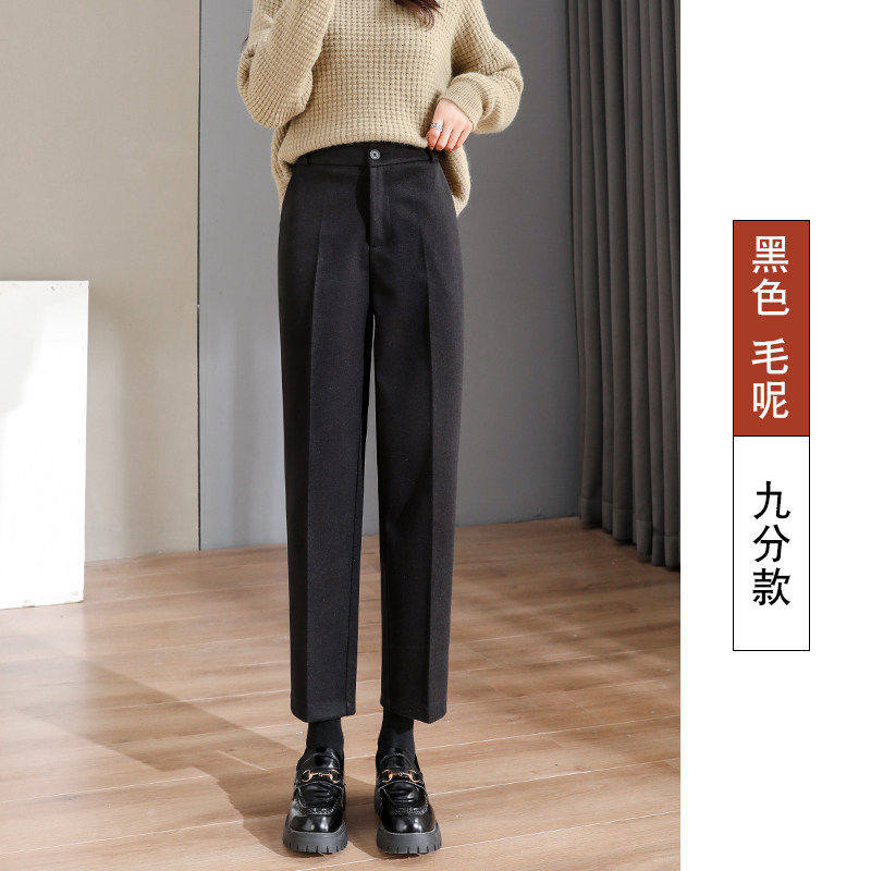 品牌正品女装衣服断码特价清仓 不退换-黑色西装裤女秋冬新款