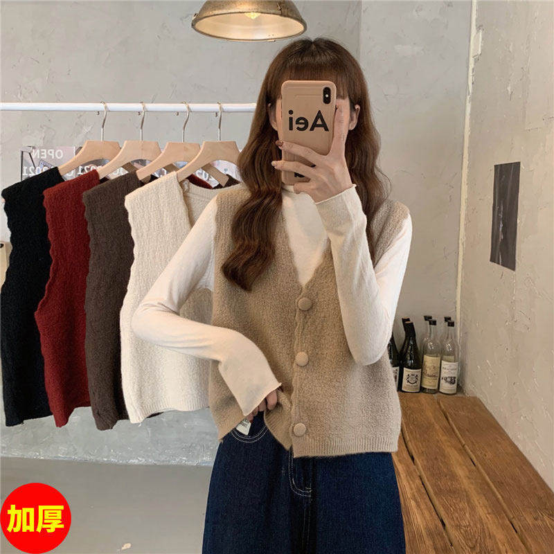 品牌折扣正品女装断码清仓特价不能退换小香风针织马甲背心女秋冬