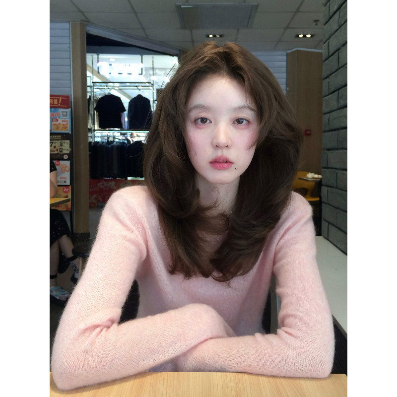 品牌折扣正品女装断码清仓特价不能退换粉色圆领针织衫女2026秋冬
