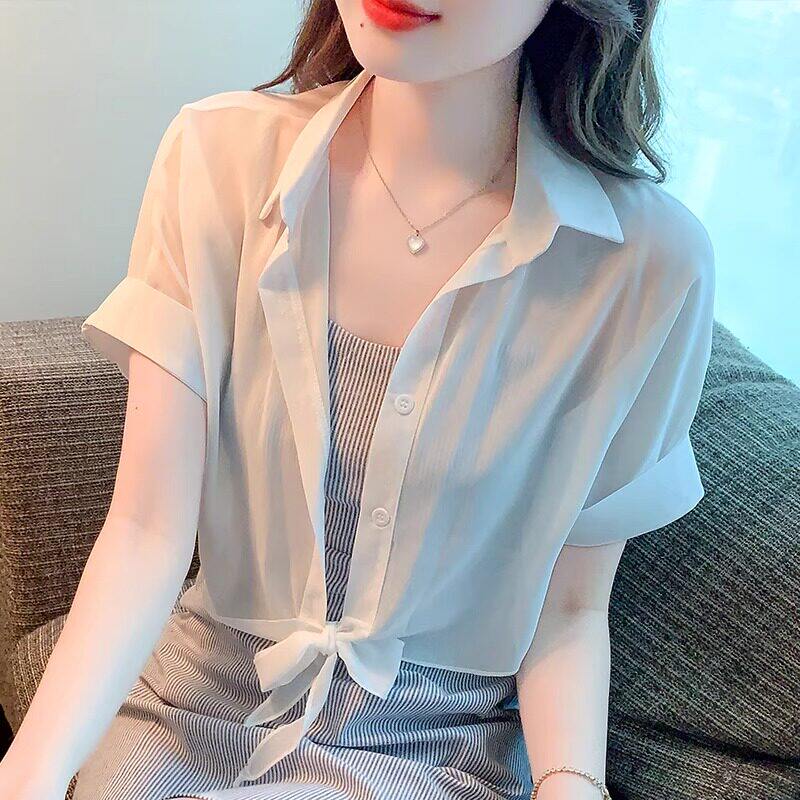 品牌折扣正品女装断码清仓特价不能退换白色雪纺防晒衣开衫女夏季
