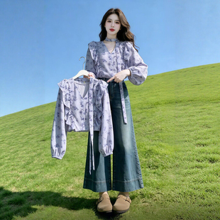 品牌正品女装衣服断码特价清仓 不接受退换-法式碎花V领荷叶边泡