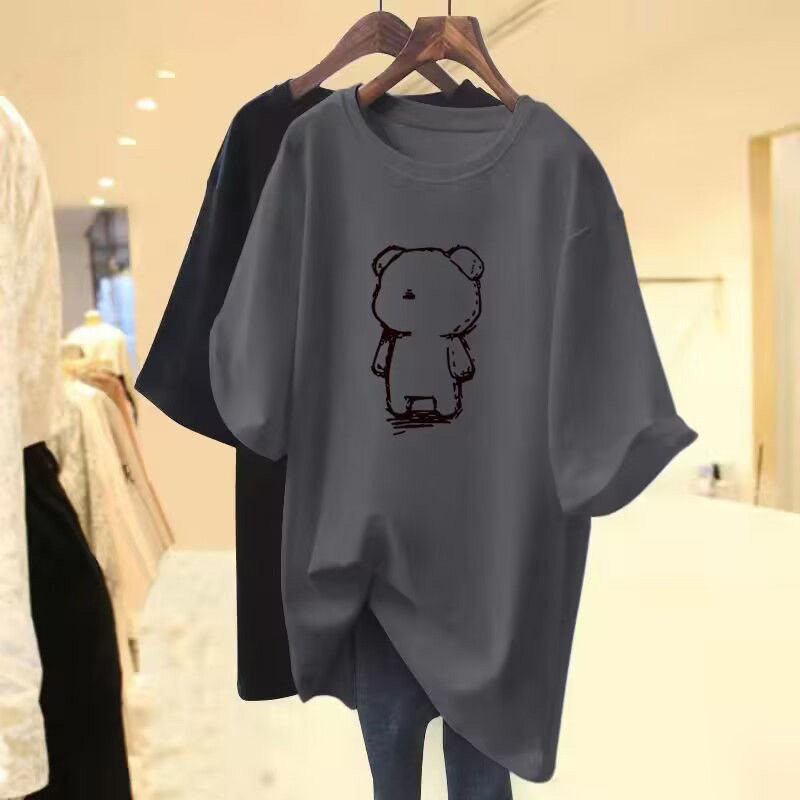 品牌折扣正品女装断码清仓特价不能退换中长款短袖T恤女夏季遮