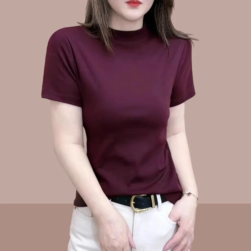 【品牌正品女装新品超级秒杀 不接受退换】红色品牌折扣短袖T恤女
