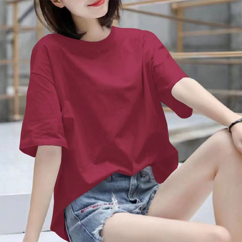 【品牌正品女装新品超级秒杀 不接受退换】粉色短袖t恤女夏季新款