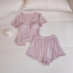 品牌折扣正品女装断码清仓特价不能退换带胸垫莫代尔睡衣女夏