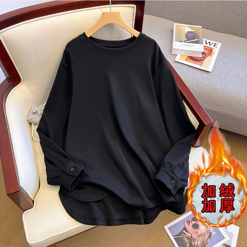品牌折扣正品女装断码清仓特价不能退换中长款内搭T恤卫衣叠穿女