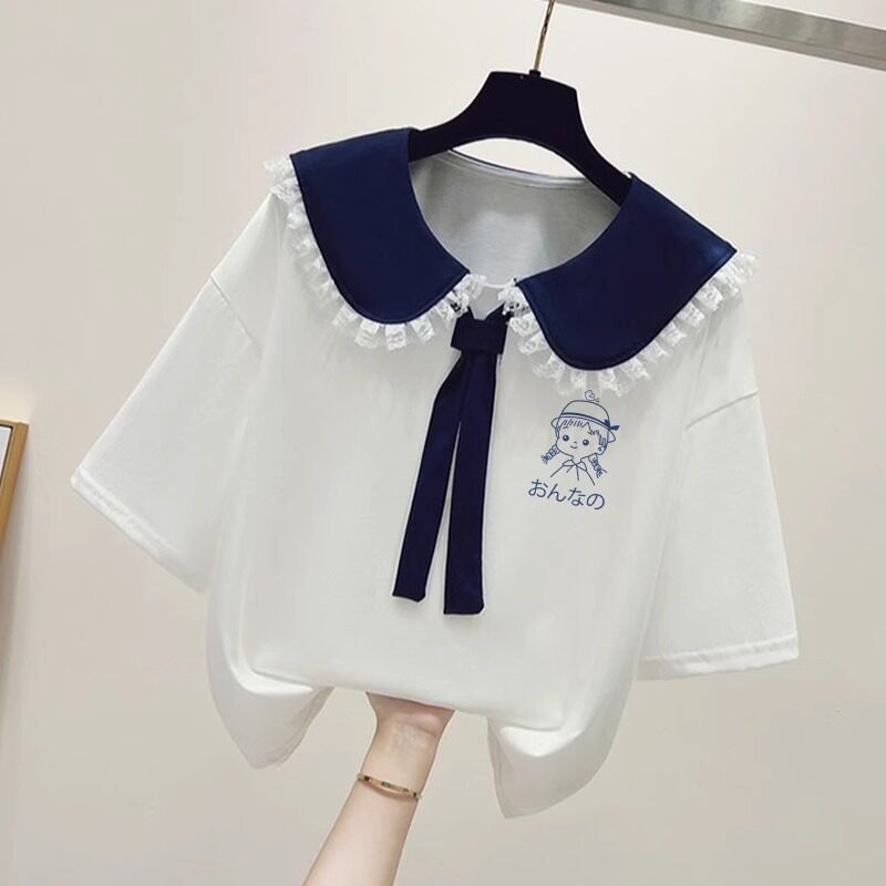 品牌折扣正品女装断码清仓特价不能退换初中生印花短袖T恤女夏季