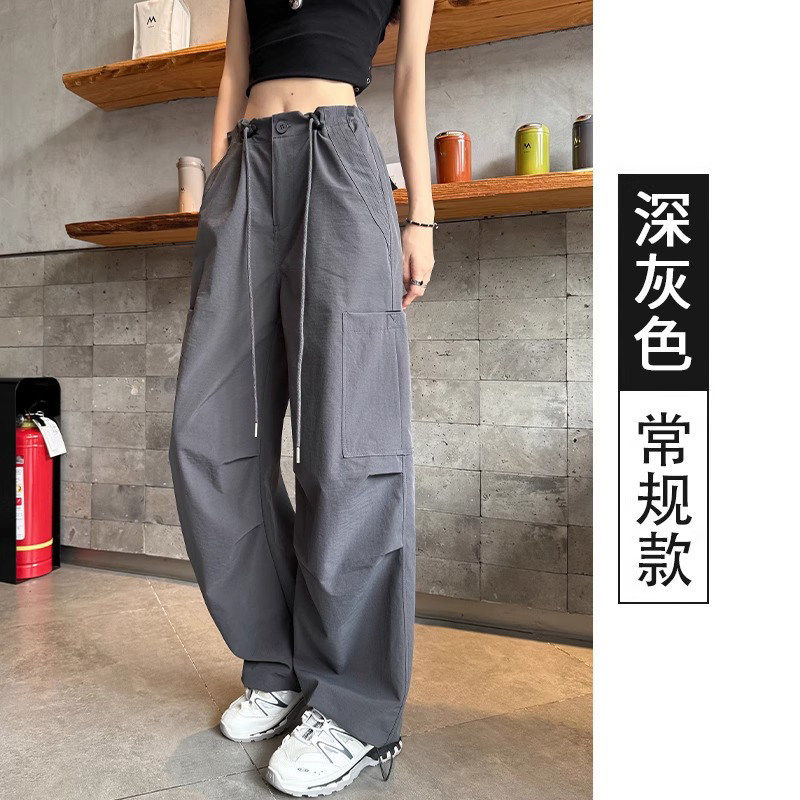 品牌折扣正品女装断码清仓特价不能退换灰色速干工装裤女夏季新款