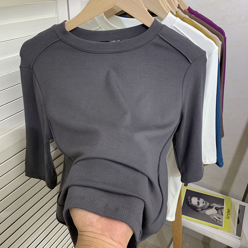 品牌折扣正品女装断码清仓特价不能退换欧货中袖打底衫女秋季新款