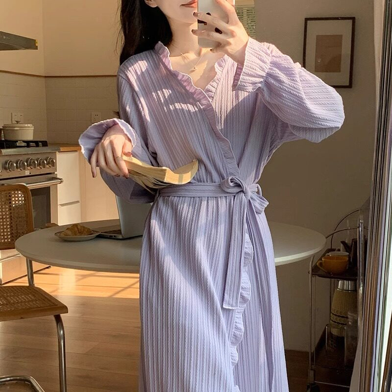 品牌折扣正品女装断码清仓特价不能退换法式浪漫长袖睡衣女款春秋
