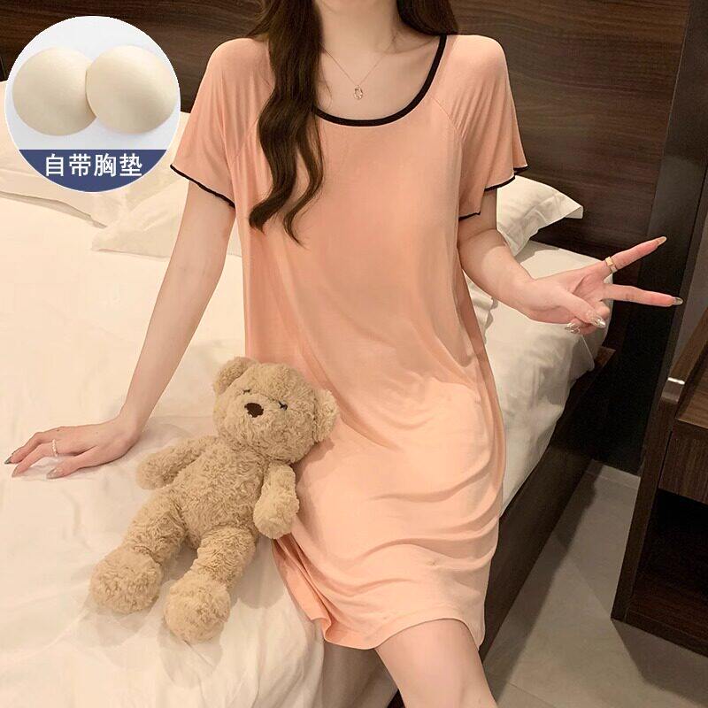 品牌正品女装衣服断码特价清仓 不接受退换-带胸垫睡裙女夏款