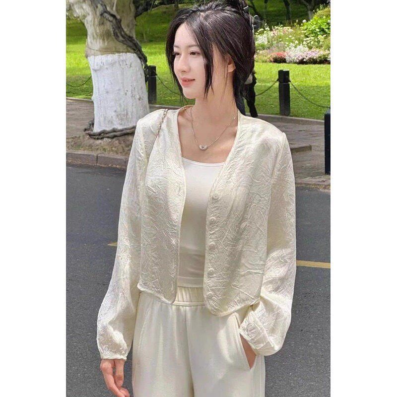 品牌正品女装衣服断码特价清仓 不退换-欧货V领泡泡袖衬衫女夏季