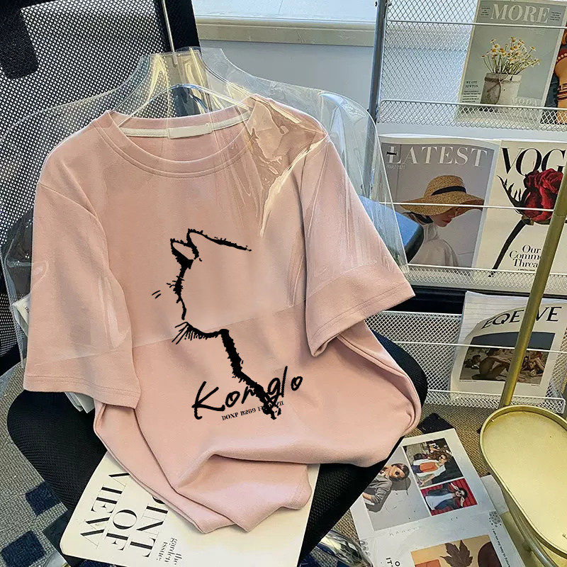 品牌折扣正品女装断码清仓特价不能退换酒红色加厚磨毛短袖T恤女