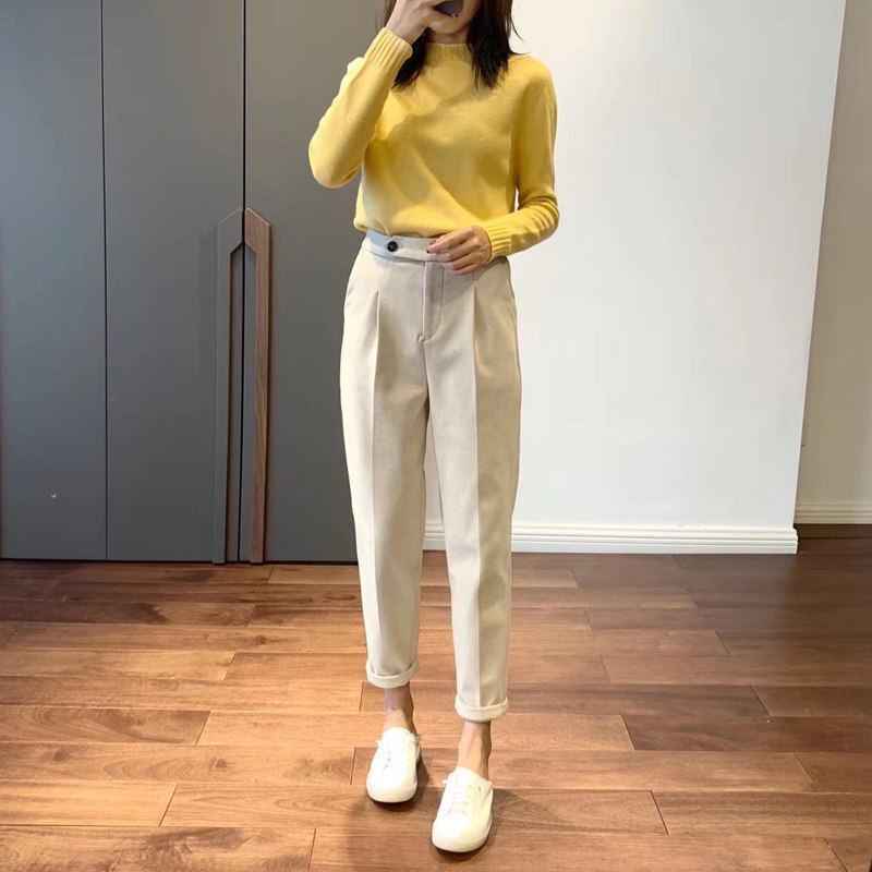 品牌折扣正品女装断码清仓特价不能退换加厚毛呢裤子女秋冬2026新