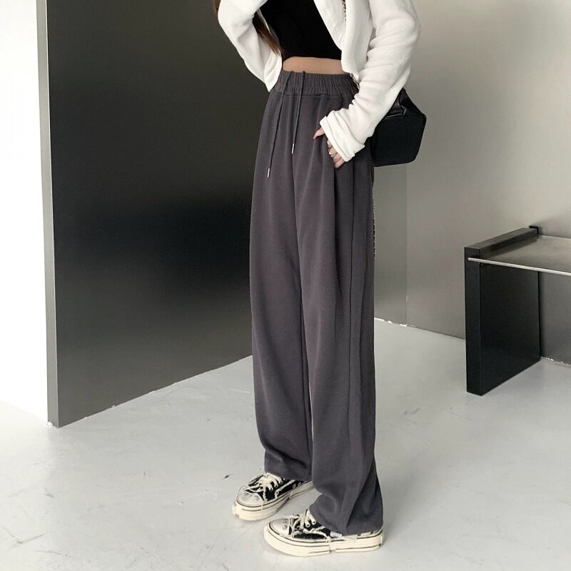 品牌折扣正品女装断码清仓特价不能退换灰色运动裤女小个显高秋冬