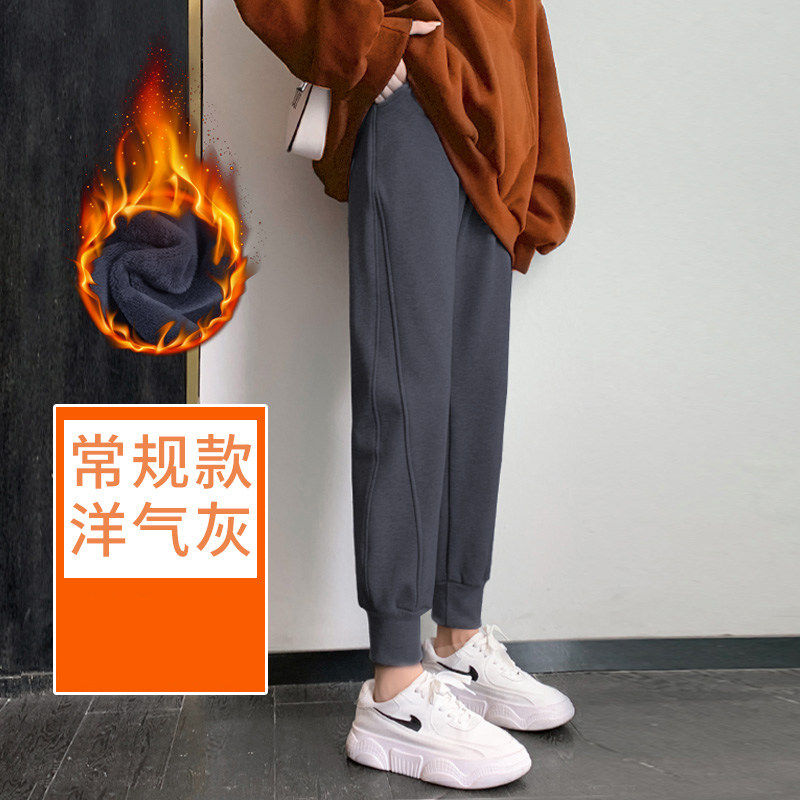 品牌折扣正品女装断码清仓特价不能退换灰色束脚显瘦运动卫裤女秋