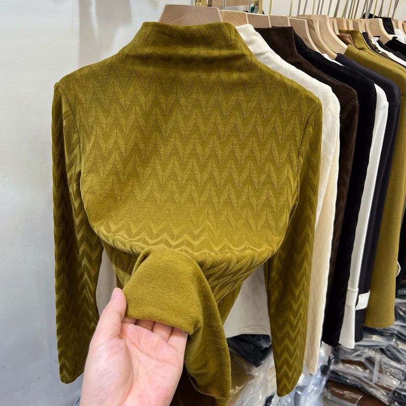 品牌折扣正品女装断码清仓特价不能退换欧货半高领打底衫女秋冬新