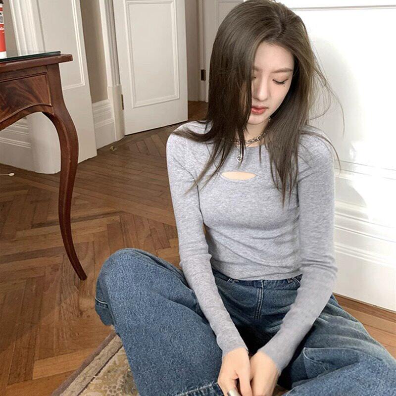 品牌折扣正品女装断码清仓特价不能退换复古镂空长袖T恤女秋冬新