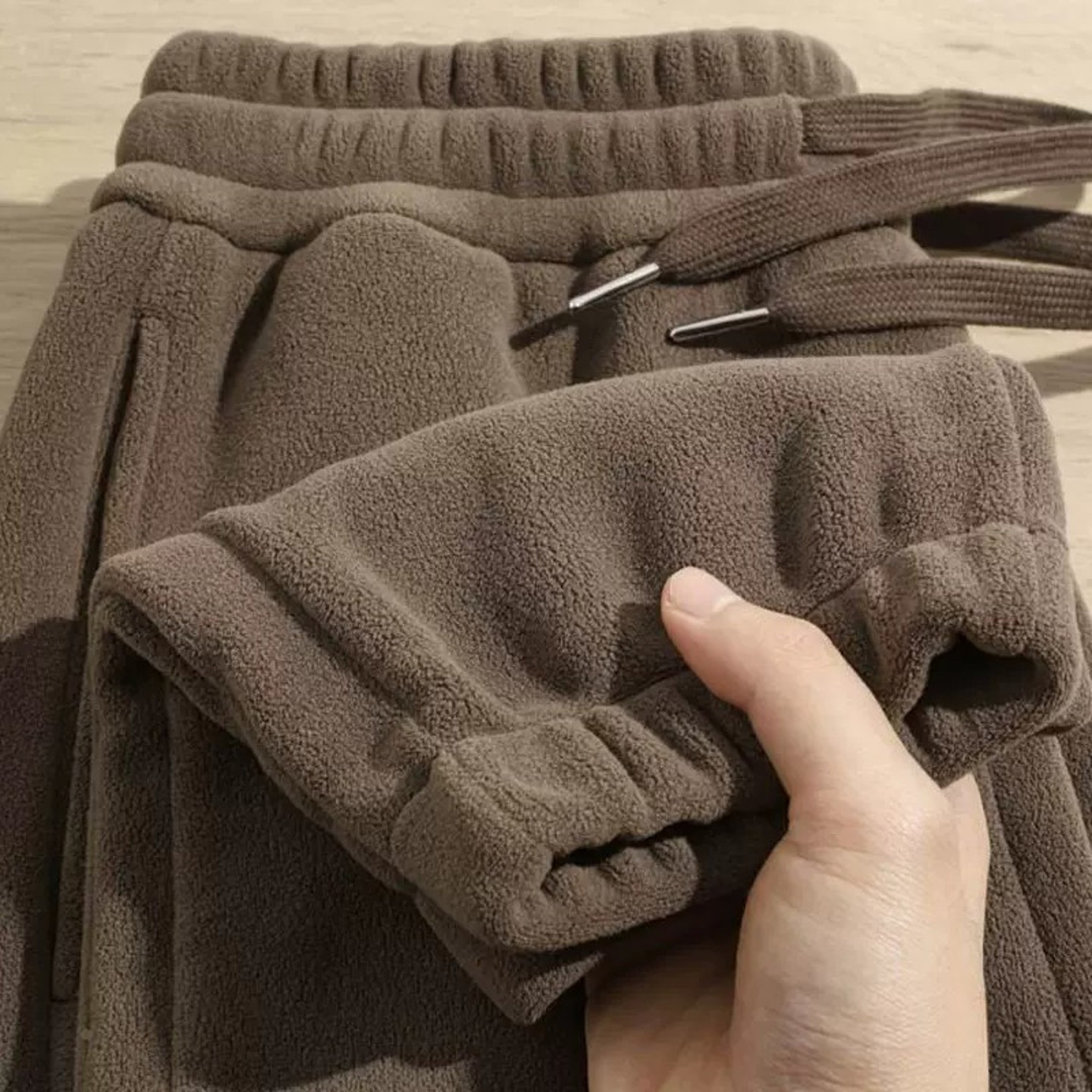 品牌折扣正品女装断码清仓特价不能退换咖啡色加厚加绒束脚卫裤女