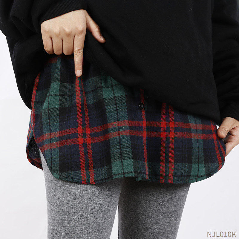 品牌折扣正品女装断码清仓特价不能退换2件~格子屁帘下摆冬季卫衣