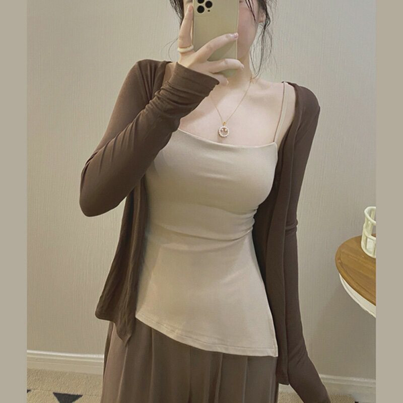 品牌折扣正品女装断码清仓特价不能退换吊带开衫两件套装女夏装气