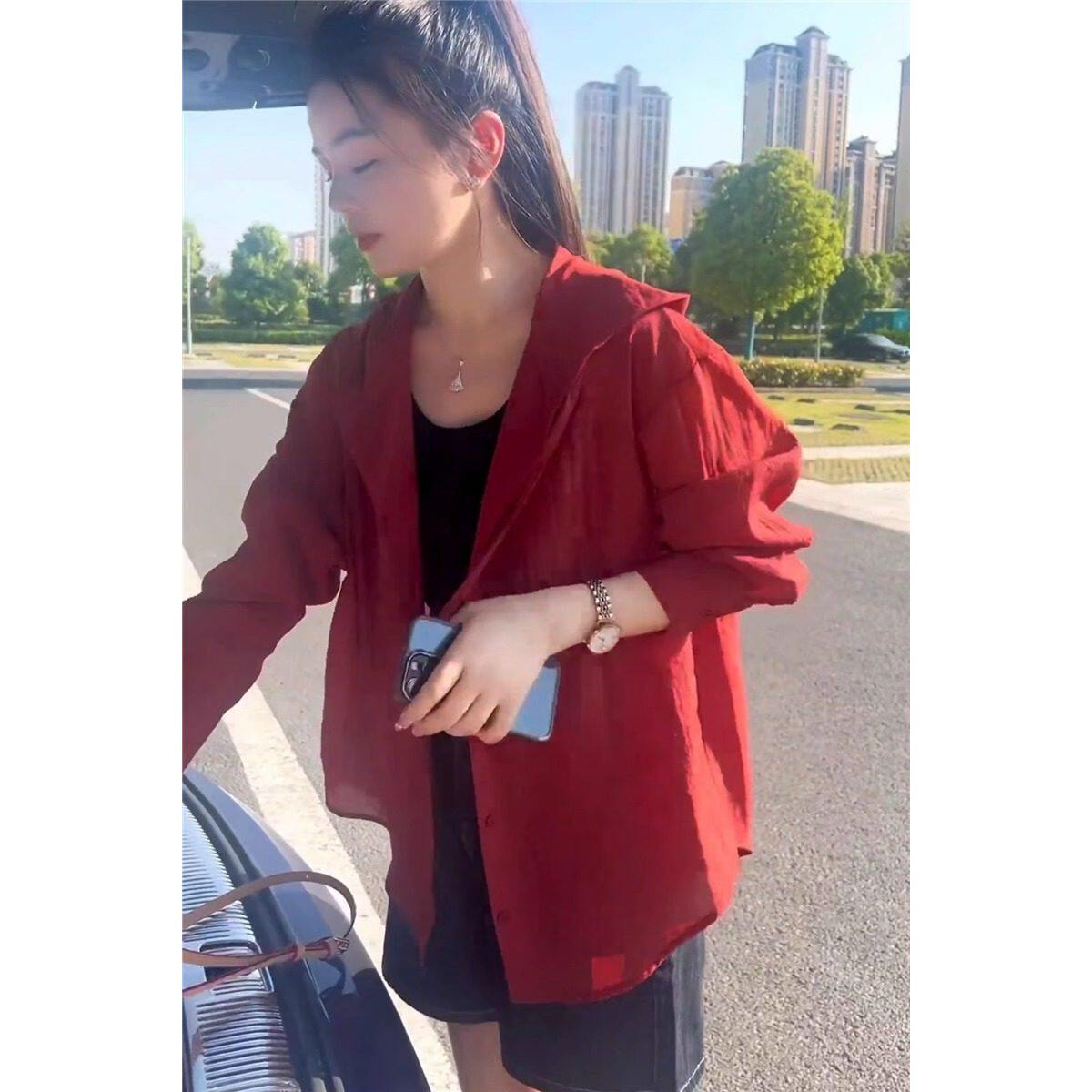 品牌折扣正品女装断码清仓特价不能退换红色防晒衣开衫女夏季新款
