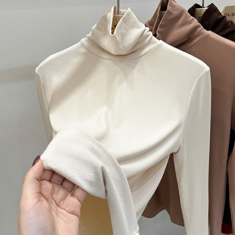 品牌折扣正品女装断码清仓特价不能退换高领加绒打底衫女
