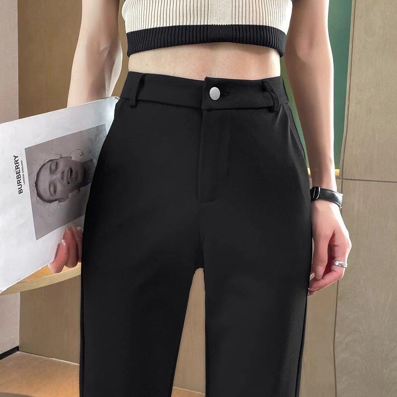 品牌正品女装衣服断码特价清仓 不退换-黑色西装裤子女夏季薄