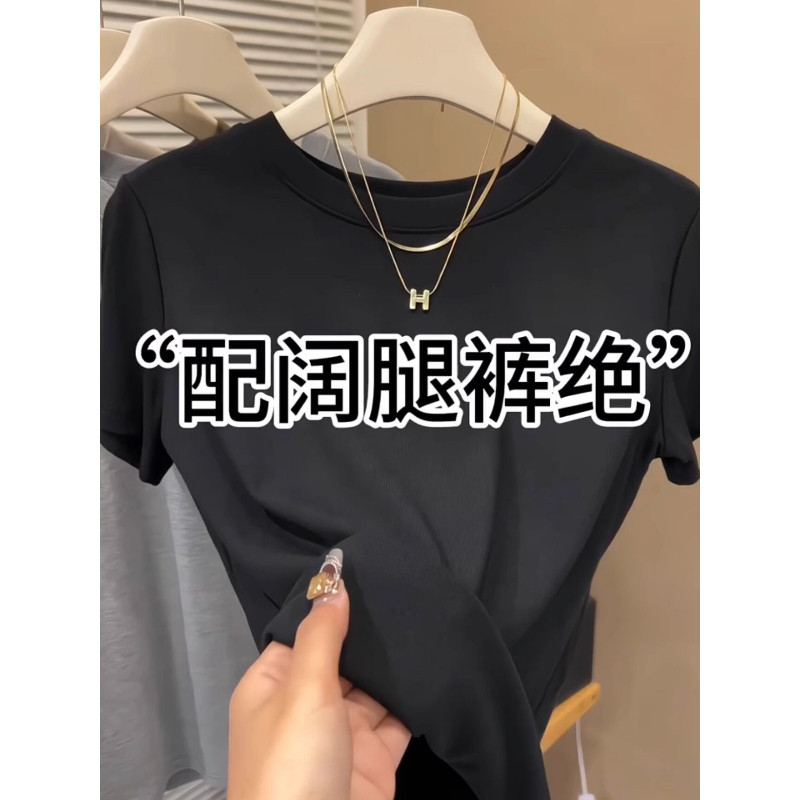 品牌折扣正品女装断码清仓特价不能退换高端大牌圆领短袖t恤女夏