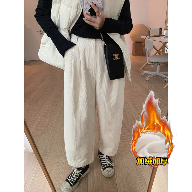 品牌正品女装衣服断码特价清仓 不接受退换-灯芯绒八分裤女小个子